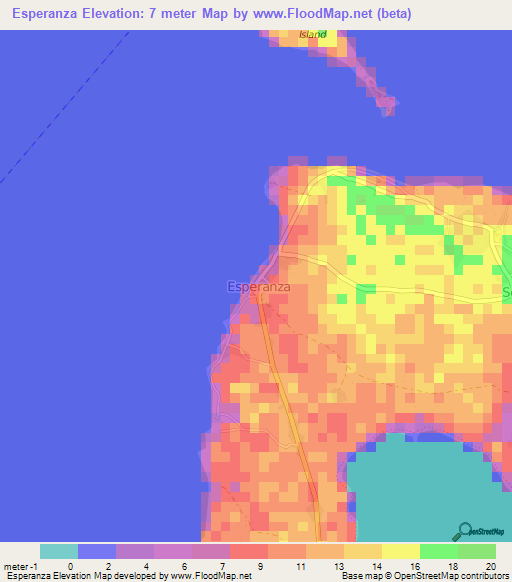 Esperanza,Philippines Elevation Map