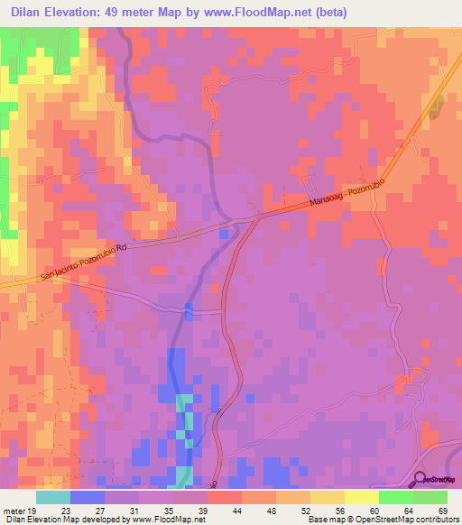 Dilan,Philippines Elevation Map
