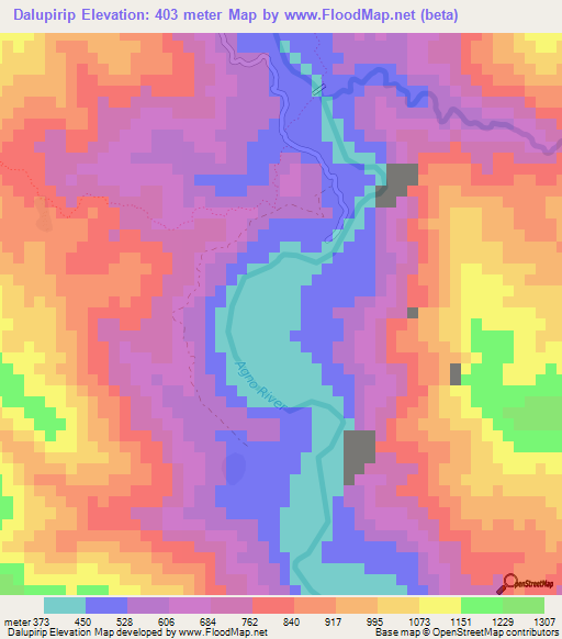 Dalupirip,Philippines Elevation Map