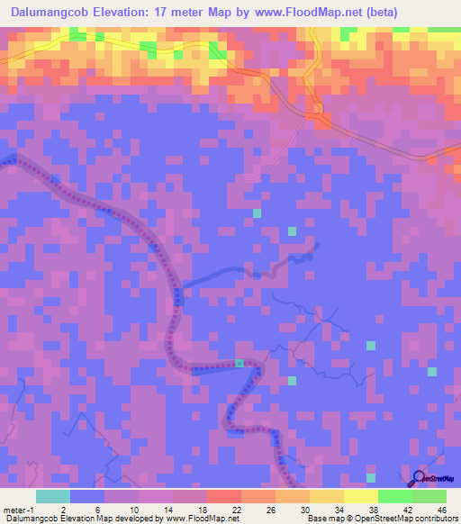 Dalumangcob,Philippines Elevation Map