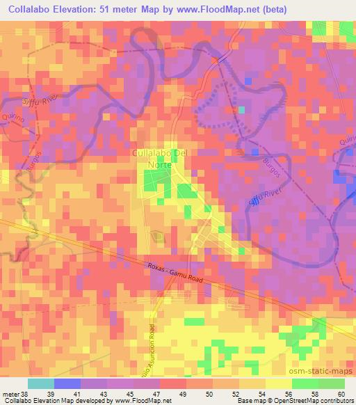 Collalabo,Philippines Elevation Map