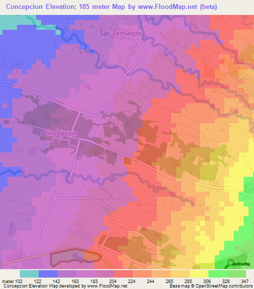 Concepcion,Philippines Elevation Map