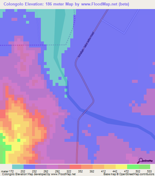 Colongolo,Philippines Elevation Map