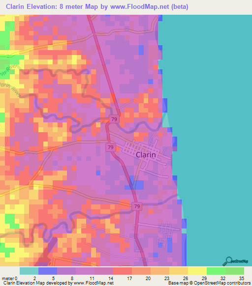 Clarin,Philippines Elevation Map