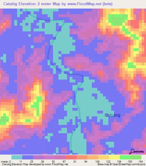 Catubig,Philippines Elevation Map