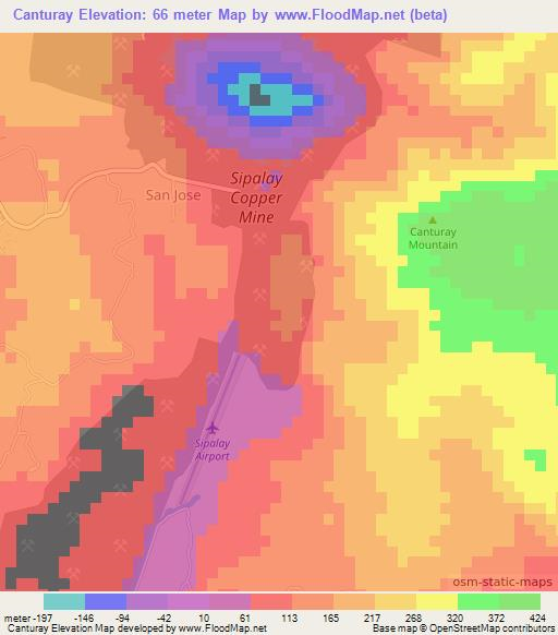 Canturay,Philippines Elevation Map