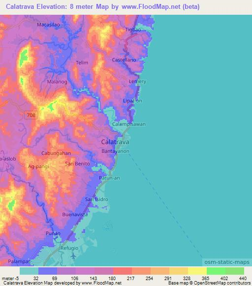 Calatrava,Philippines Elevation Map
