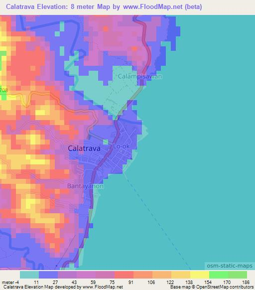 Calatrava,Philippines Elevation Map