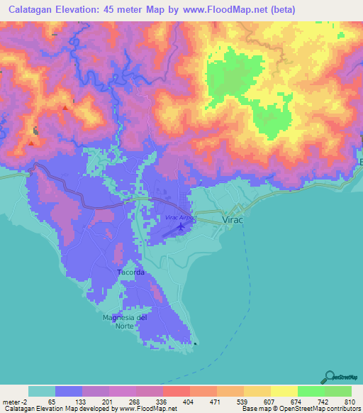 Calatagan,Philippines Elevation Map