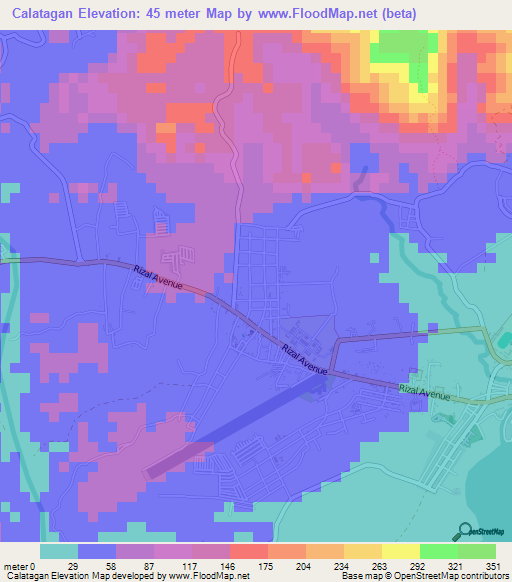 Calatagan,Philippines Elevation Map