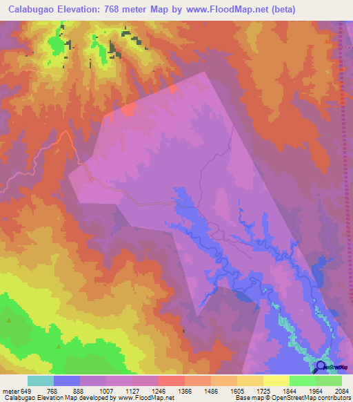 Calabugao,Philippines Elevation Map