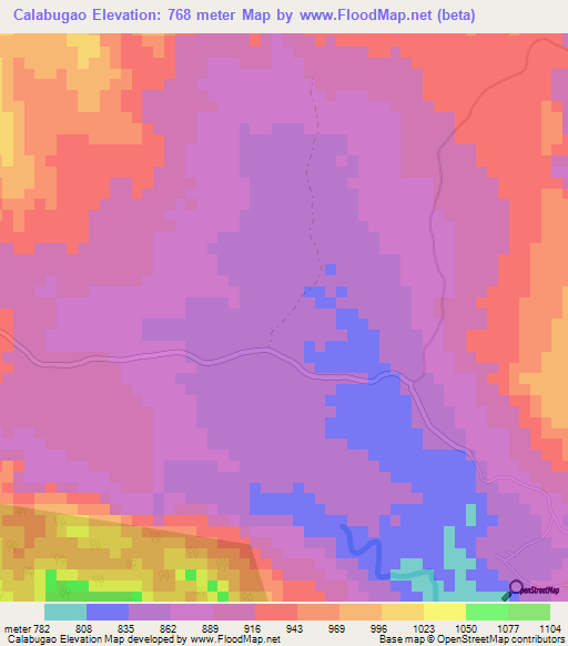 Calabugao,Philippines Elevation Map