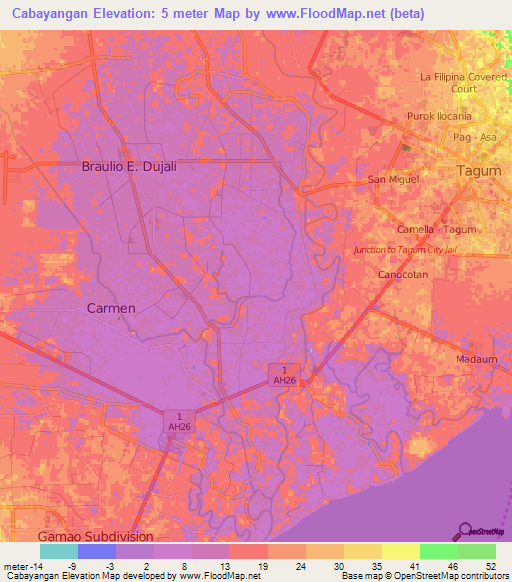 Cabayangan,Philippines Elevation Map