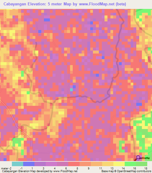 Cabayangan,Philippines Elevation Map