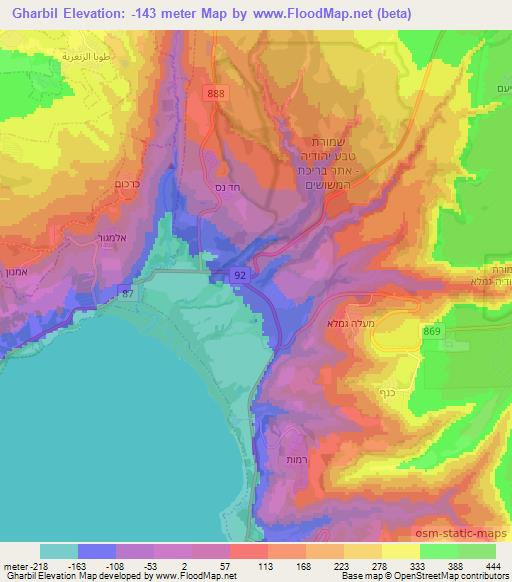 Gharbil,Syria Elevation Map