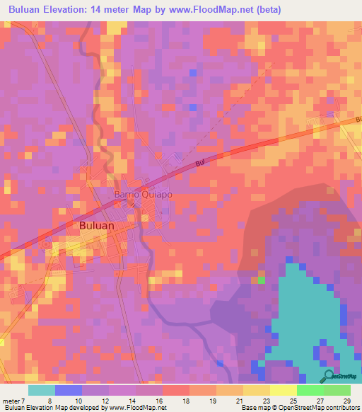 Buluan,Philippines Elevation Map