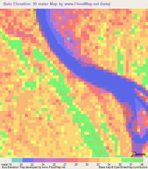 Bulu,Philippines Elevation Map