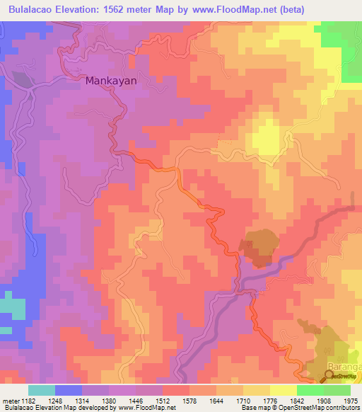 Bulalacao,Philippines Elevation Map