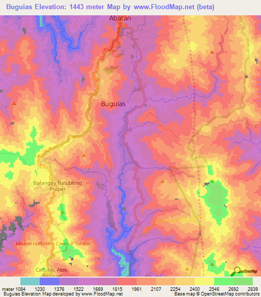 Buguias,Philippines Elevation Map