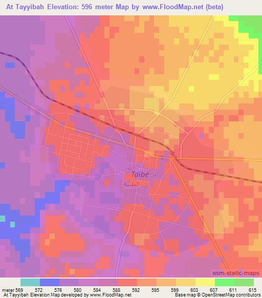 At Tayyibah,Syria Elevation Map