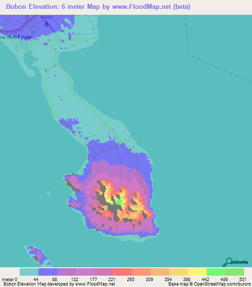 Bobon,Philippines Elevation Map