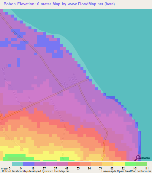 Bobon,Philippines Elevation Map