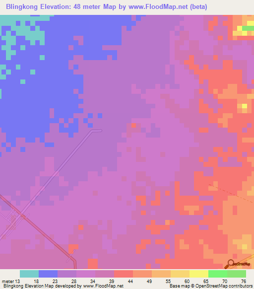 Blingkong,Philippines Elevation Map