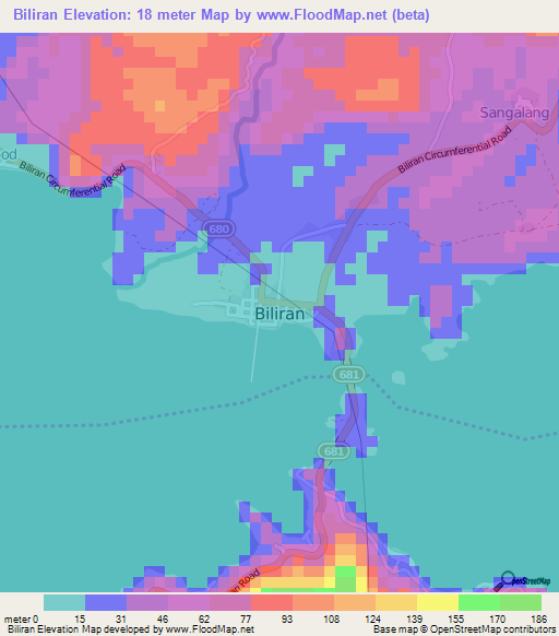 Biliran,Philippines Elevation Map