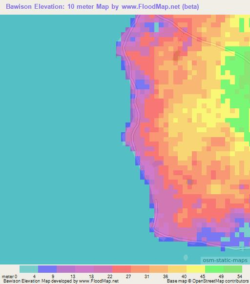 Bawison,Philippines Elevation Map