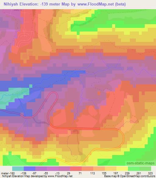 Nihiyah,Syria Elevation Map