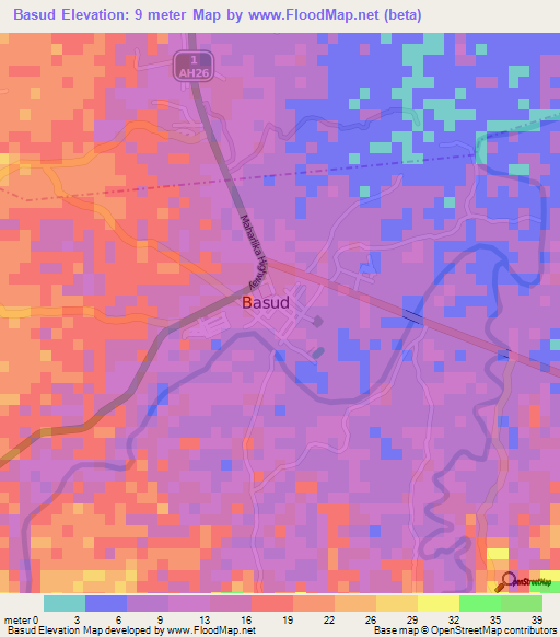 Basud,Philippines Elevation Map