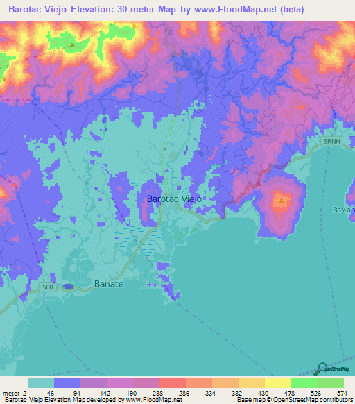 Barotac Viejo,Philippines Elevation Map