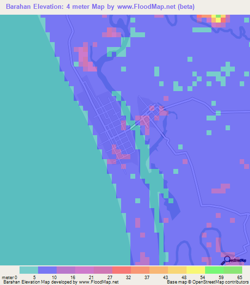 Barahan,Philippines Elevation Map