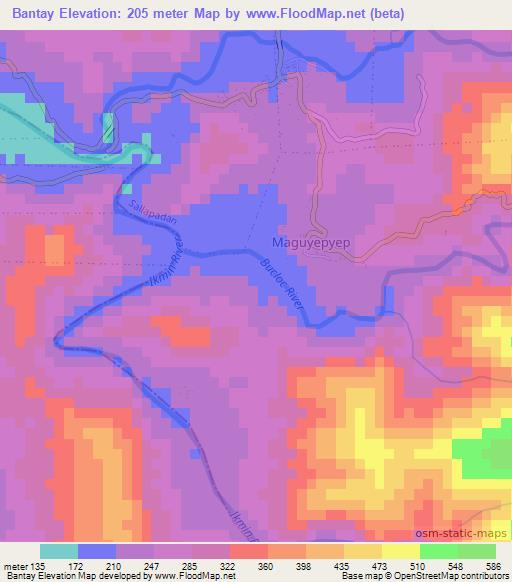 Bantay,Philippines Elevation Map