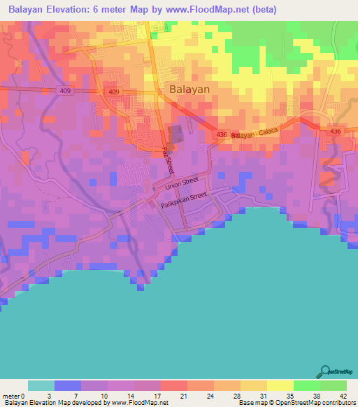 Balayan,Philippines Elevation Map