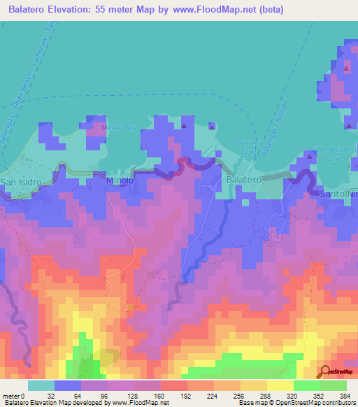Balatero,Philippines Elevation Map