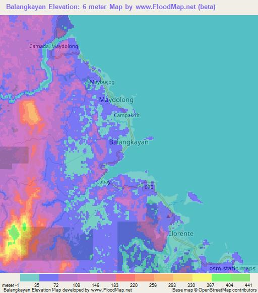 Balangkayan,Philippines Elevation Map