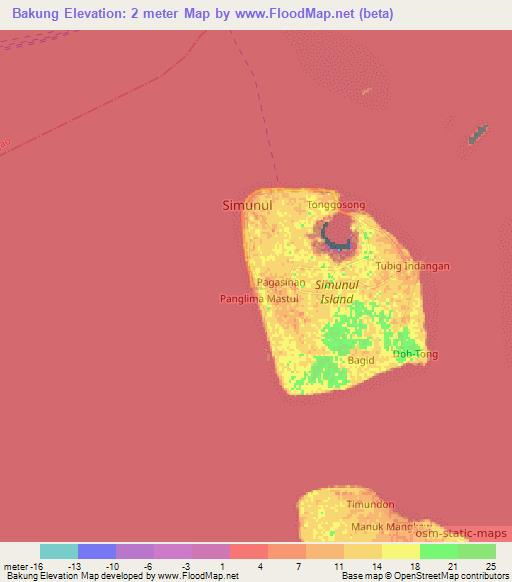 Bakung,Philippines Elevation Map