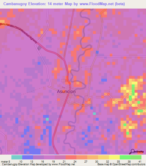 Cambanugoy,Philippines Elevation Map