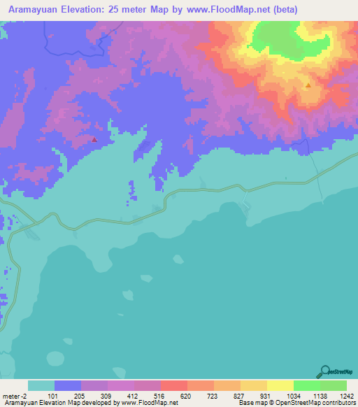 Aramayuan,Philippines Elevation Map