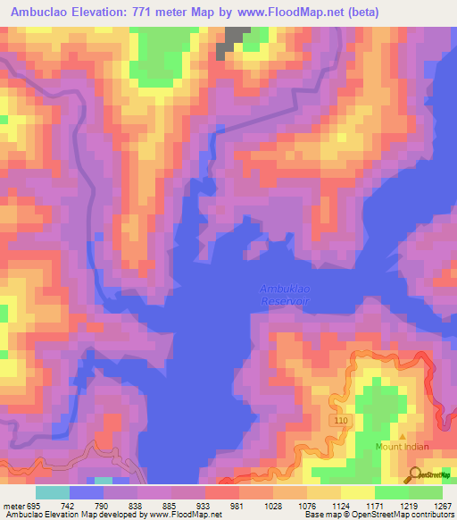 Ambuclao,Philippines Elevation Map