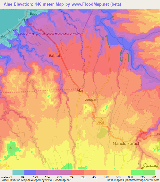 Alae,Philippines Elevation Map