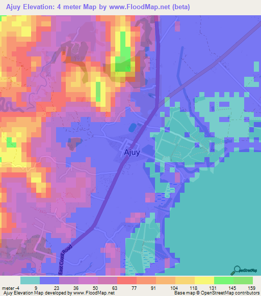 Ajuy,Philippines Elevation Map