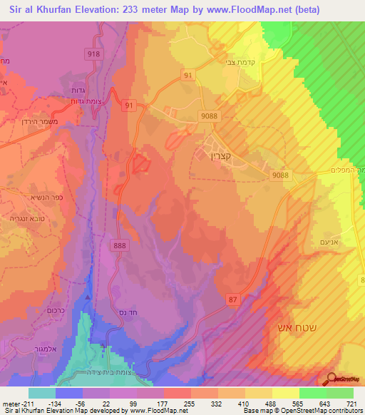 Sir al Khurfan,Syria Elevation Map