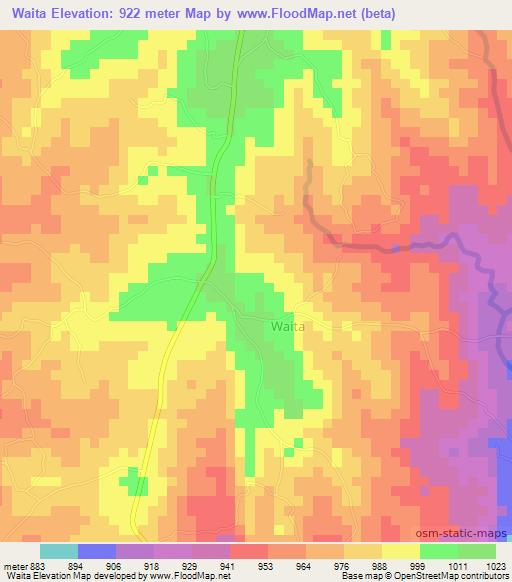 Waita,Kenya Elevation Map