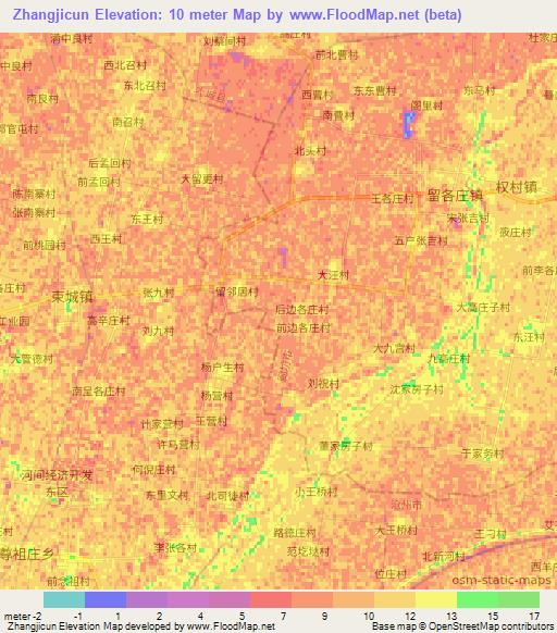 Zhangjicun,China Elevation Map