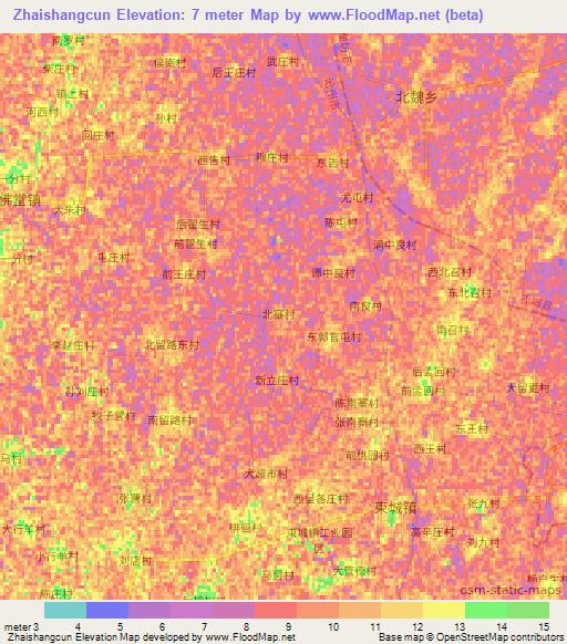 Zhaishangcun,China Elevation Map