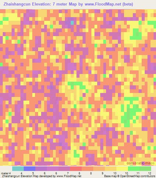 Zhaishangcun,China Elevation Map