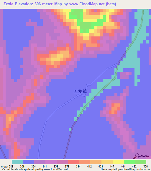 Zexia,China Elevation Map