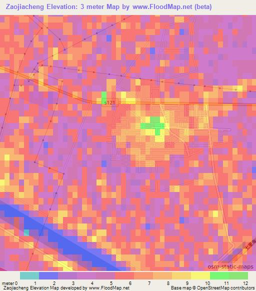 Zaojiacheng,China Elevation Map